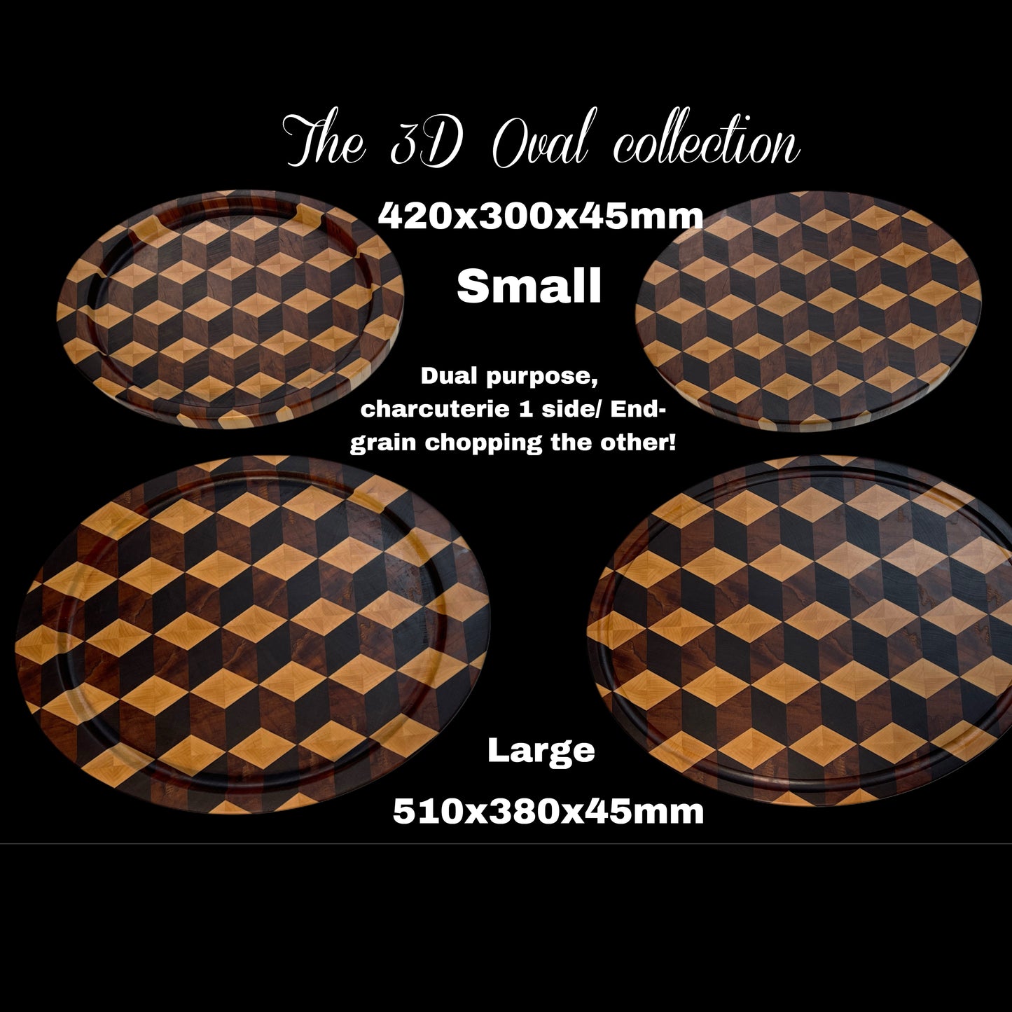 End-Grain Oval Board (3D design)