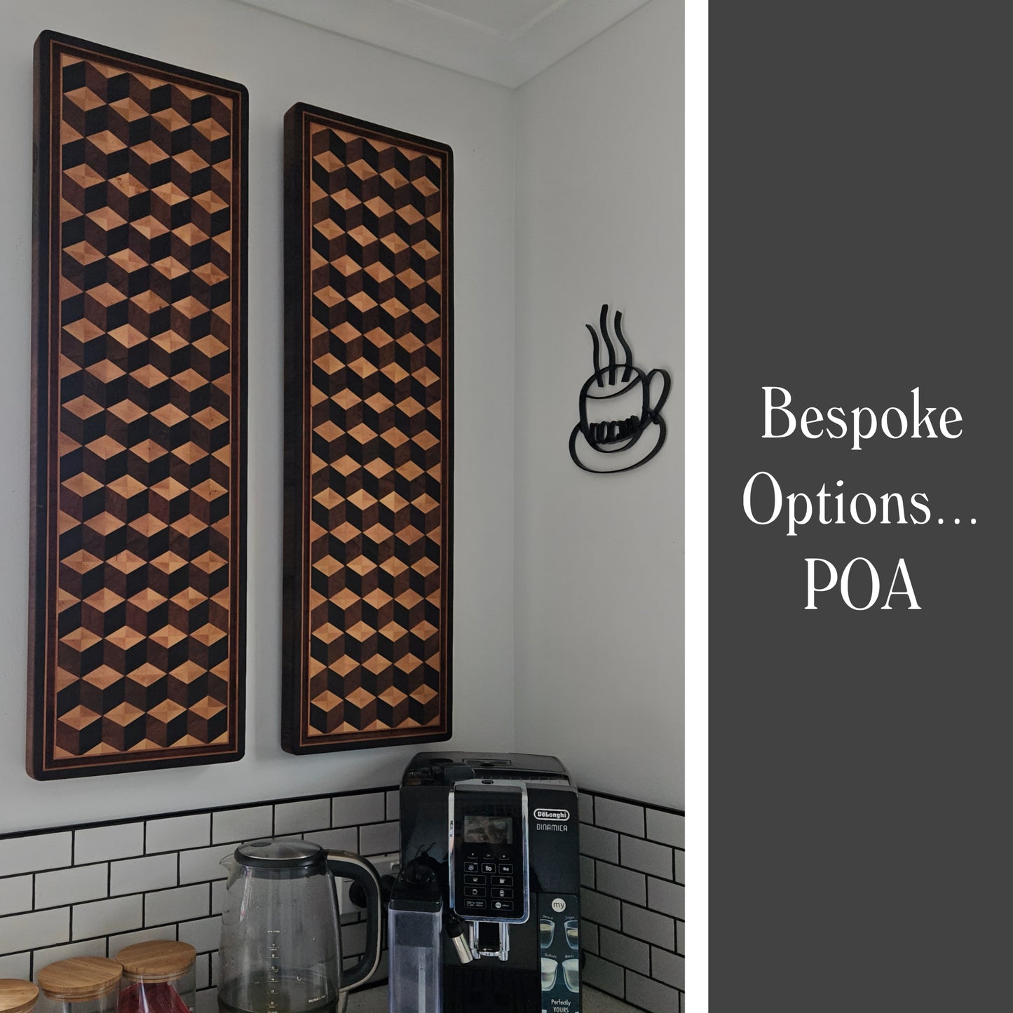 Charcuterie & Serving Board - Magnetic Wall-Mount Set