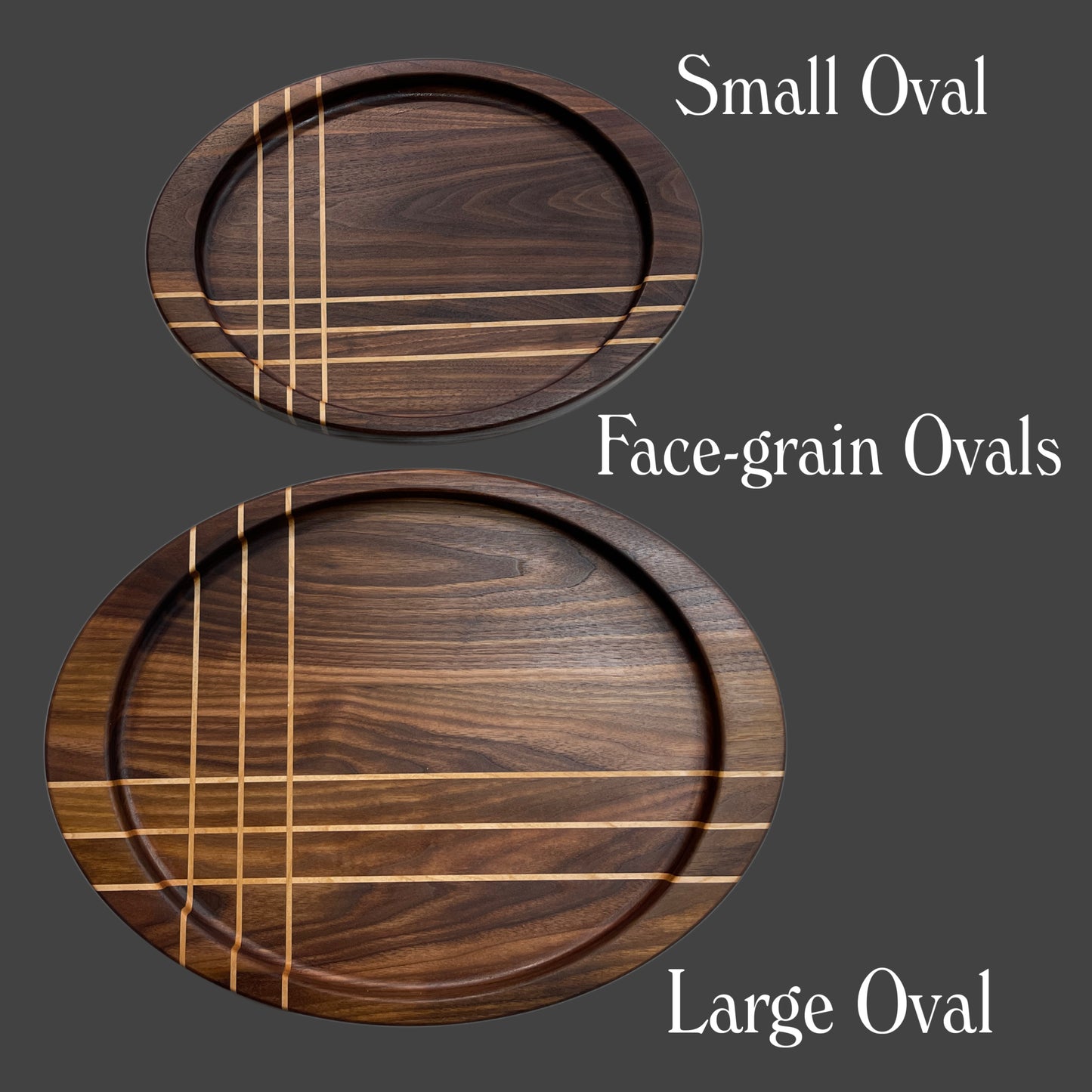 Face-Grain Charcuterie Board - Oval