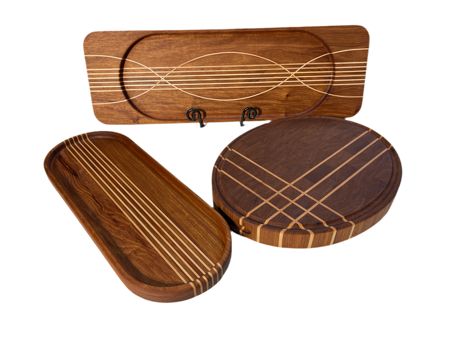 Platter tray with Joey plus Oval chopping board. Rosewood &Maple