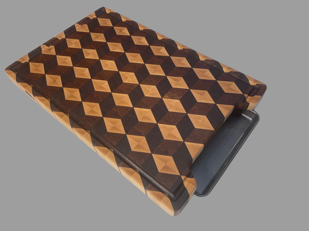 End-Grain Chopping Board - The 'Butchers Block' - 3D, Brick or Checkered Design