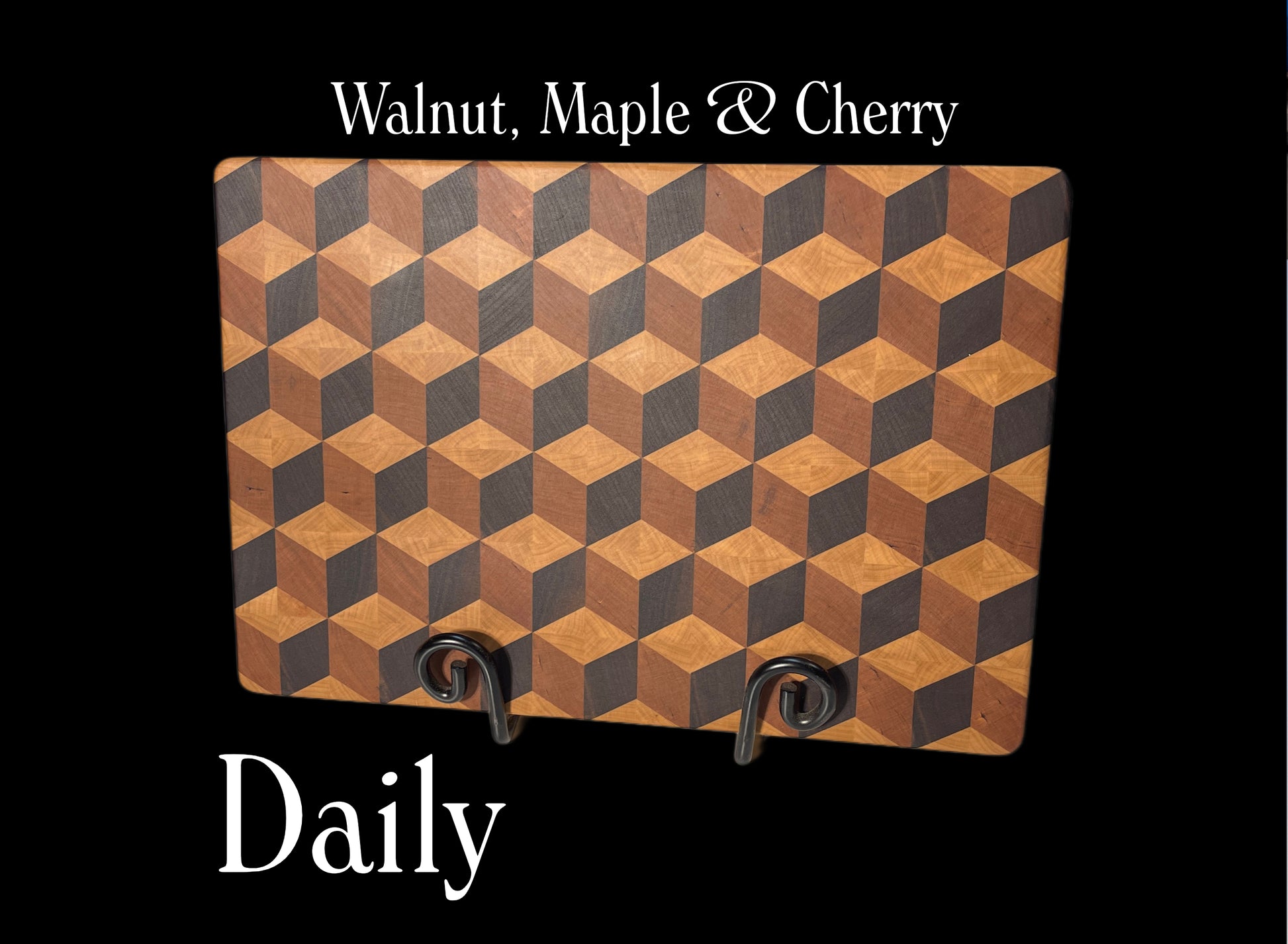 3D cube designer chopping board, made from premium hardwoods Walnut, Maple & Cherry, designed for everyday use & uplift kitchen design and make perfect Gift ideas for weddings, housewarmings, corporate and special gifts.