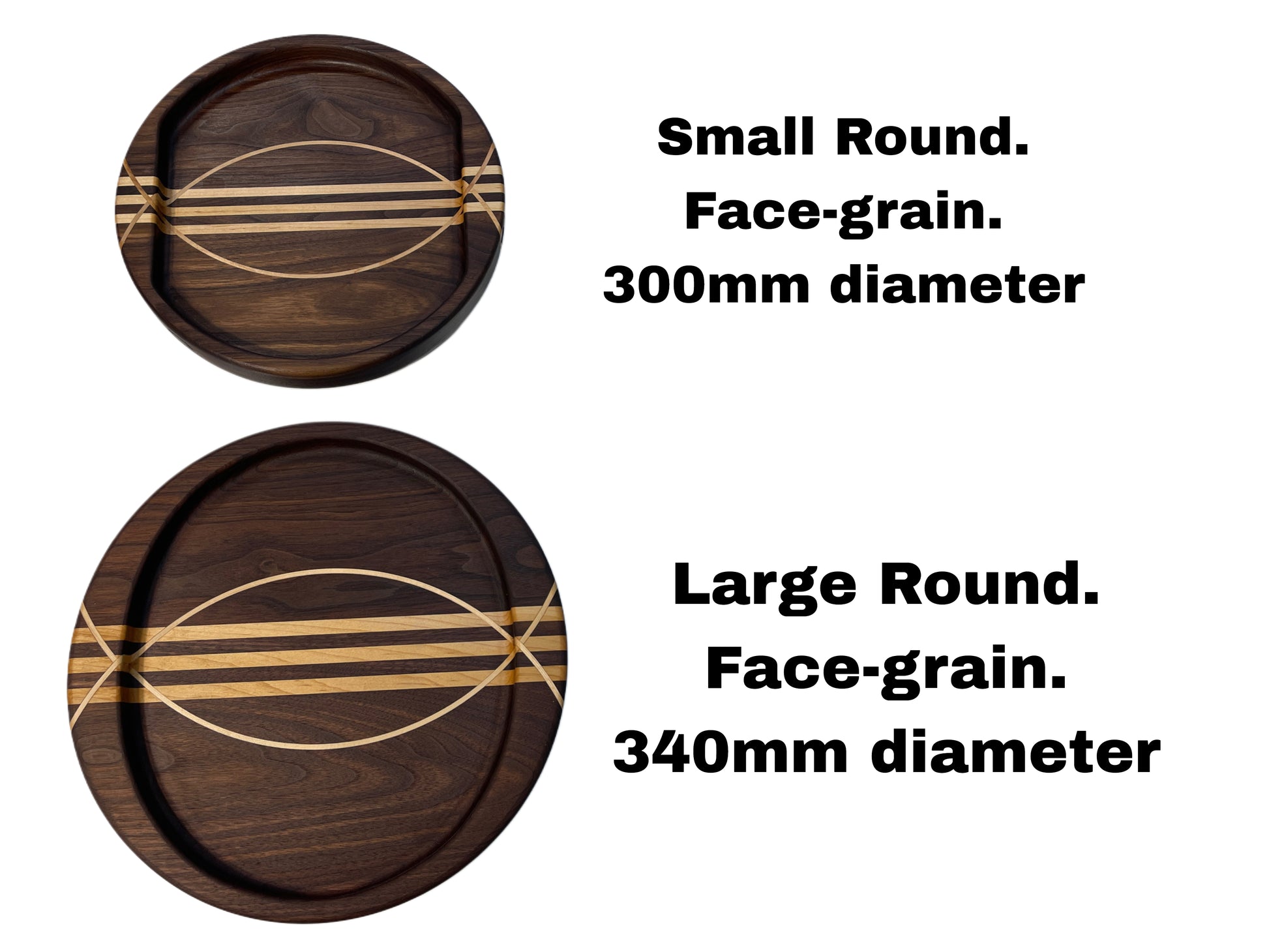 Large & Small round designer charcuterie board, designed for home entertaining and ideal for wedding gifts, Housewarming, corporate and special gifting.