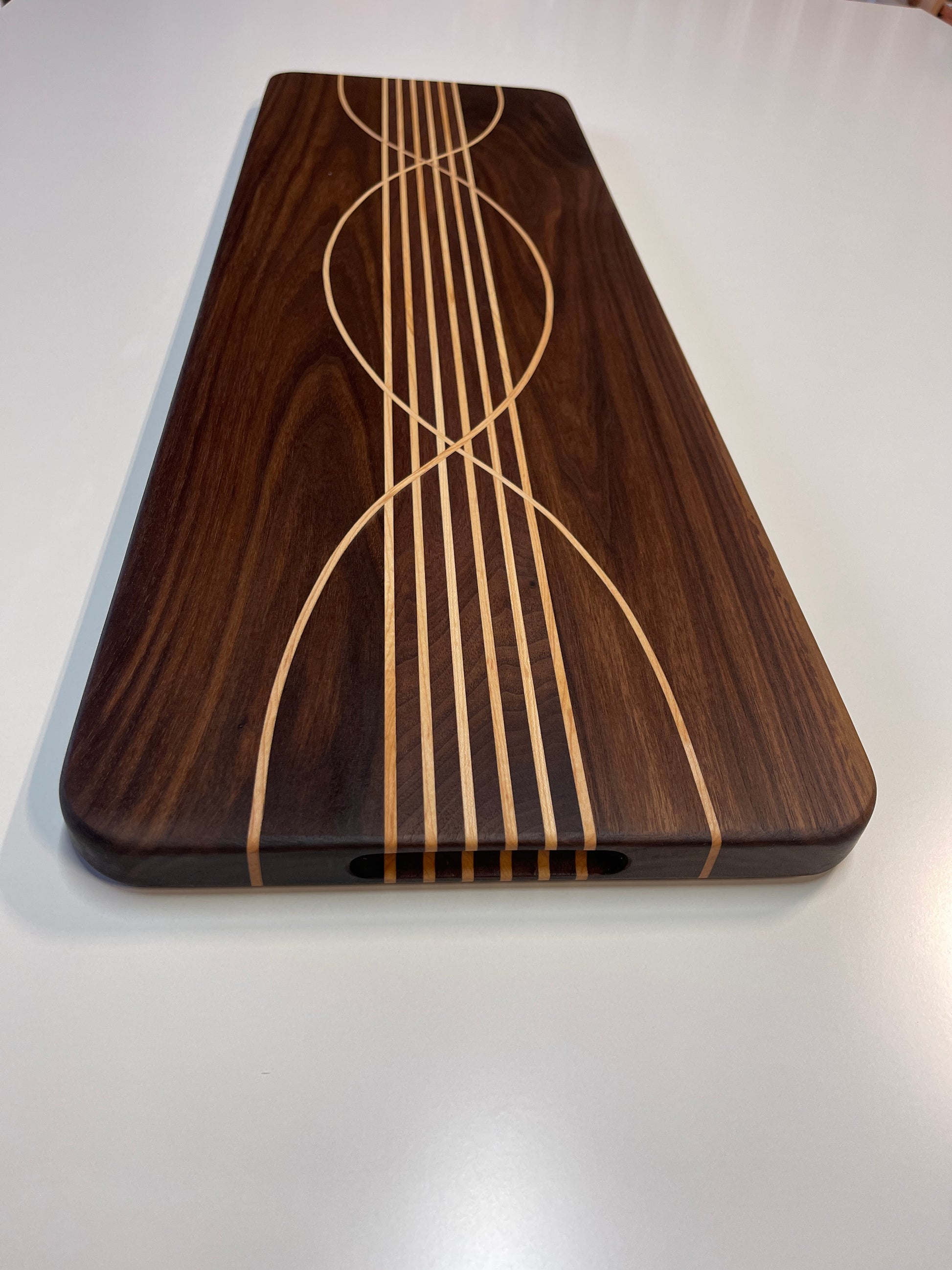 Large and long designer antipasto / charcuterie boards for entertaining at home, Handmade from premium timbers Walnut & Maple. Ideal for gifting to weddings, housewarming and heirloom gifting 