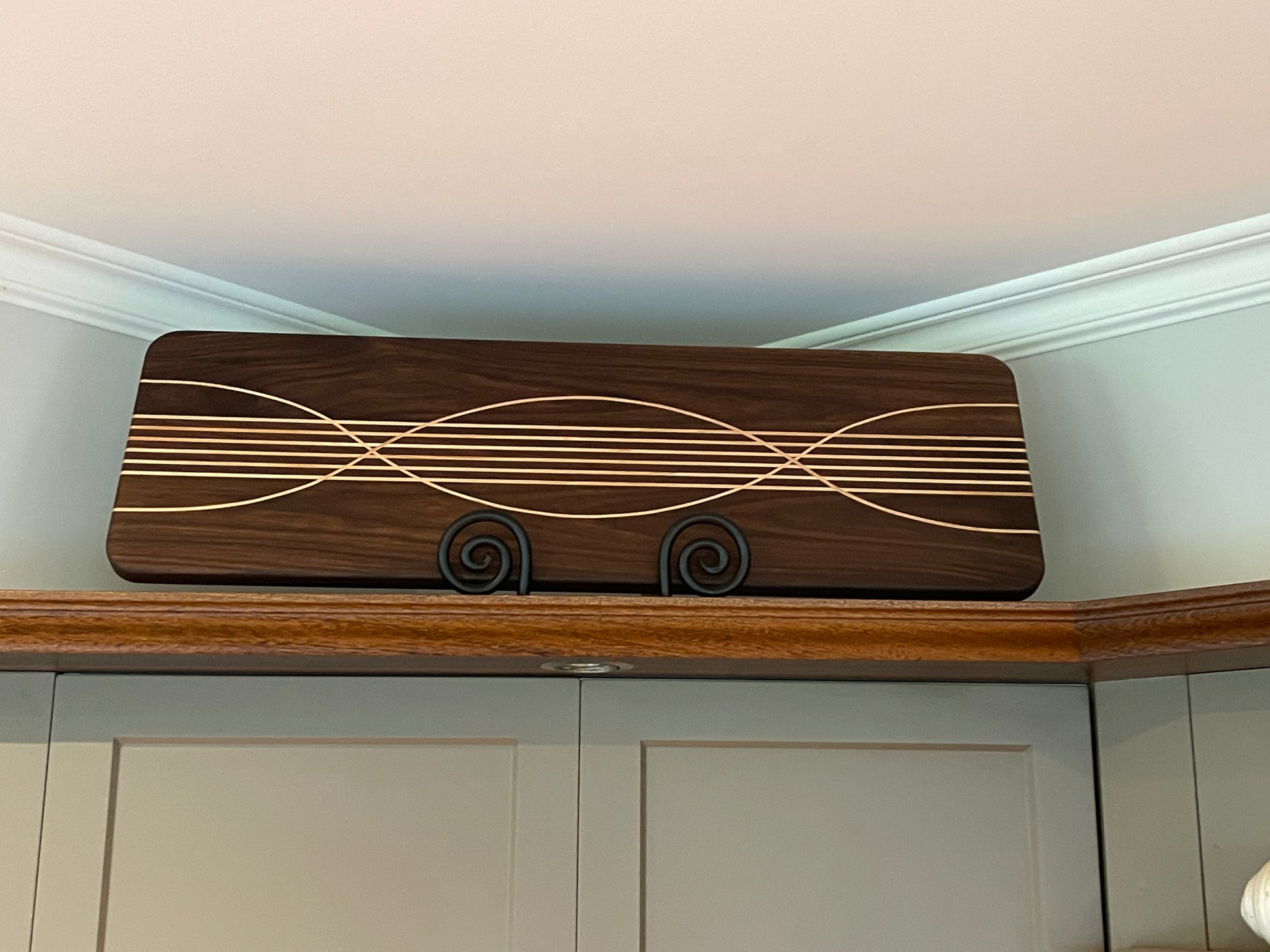Premium Walnut and Maple serving board, handcrafted in Auckland with artisan precision.