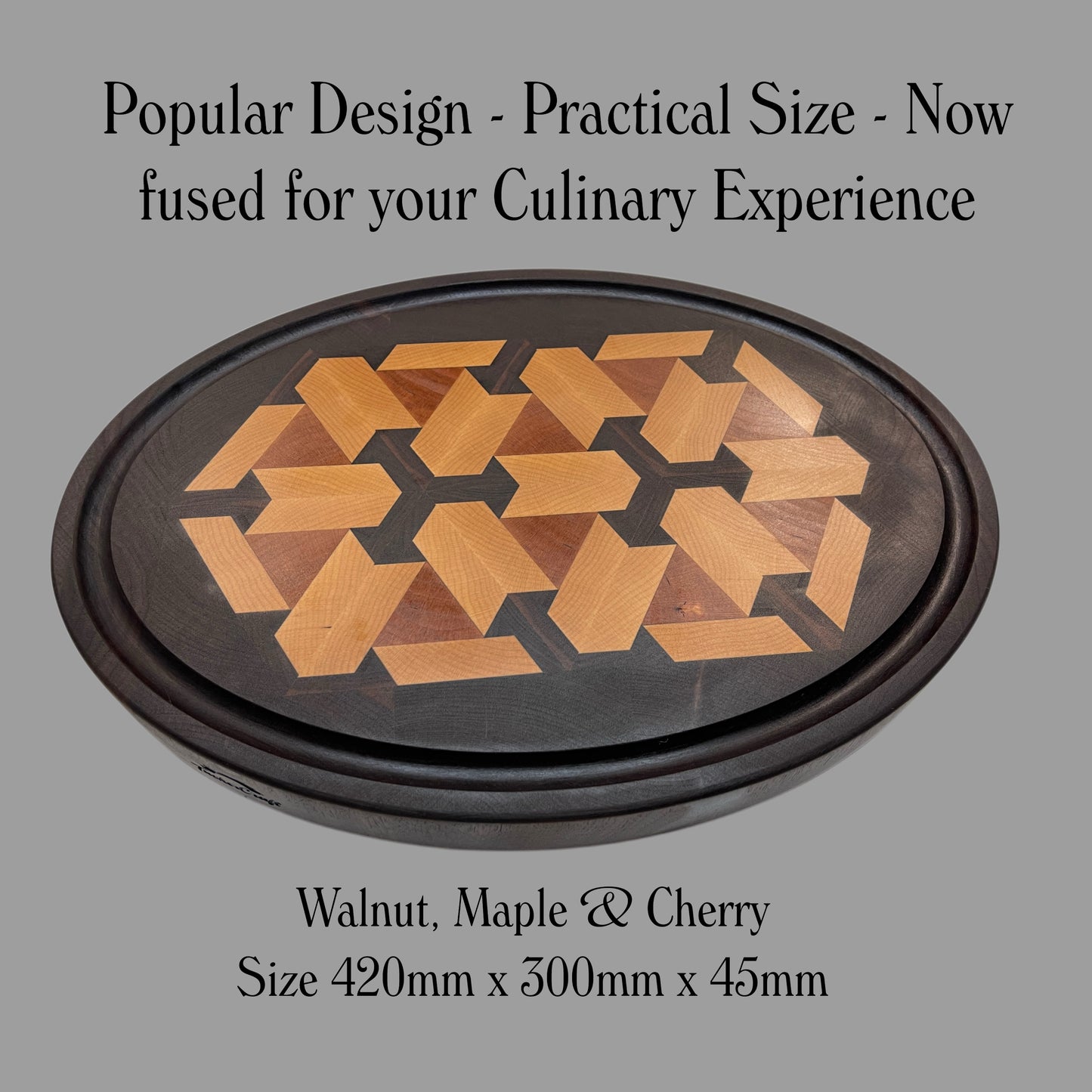 luxury end-grain copping / charcuterie board. Stunning to admire-Exceptional to use