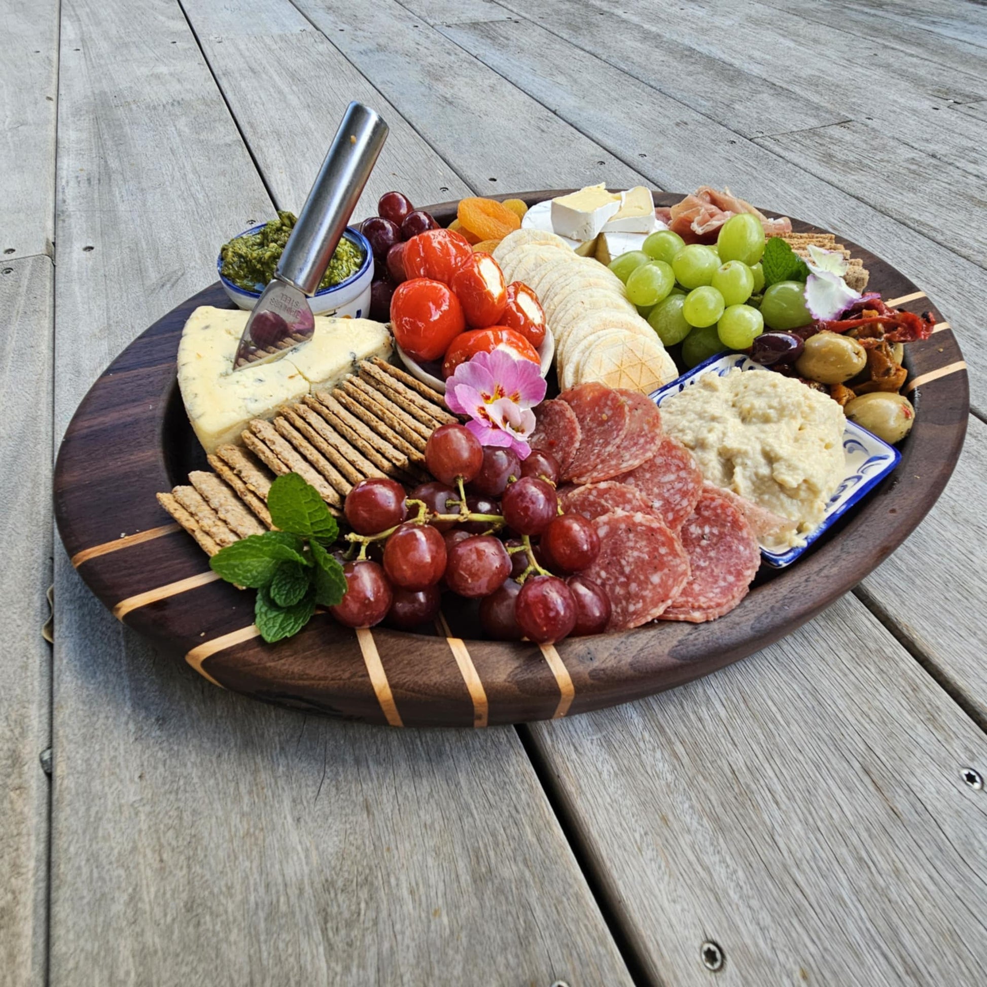 Loaded charcuterie board, ideal for home entertaining and special gifting