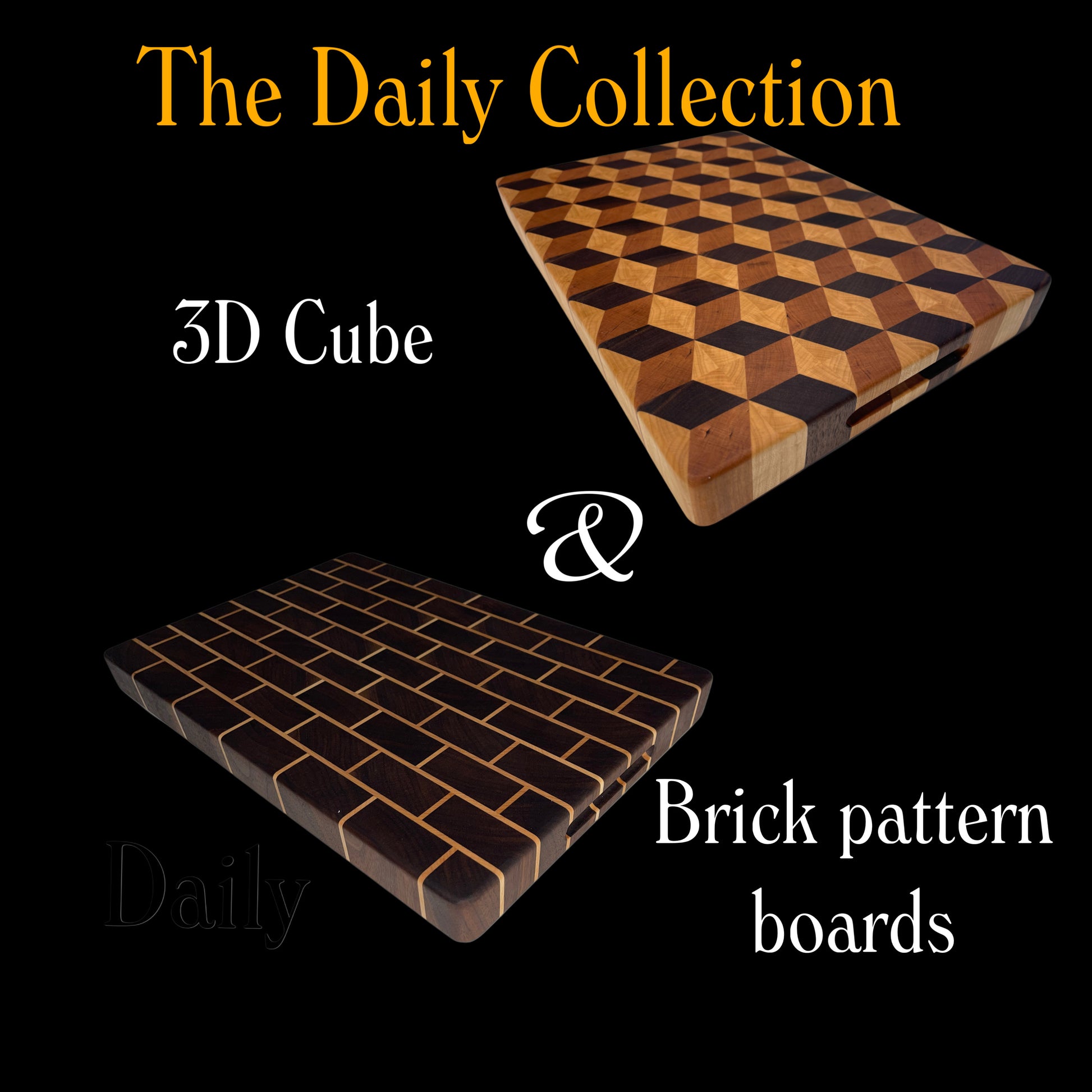 These boards available in both 3D and Brick patterns. Board consistent with using premium timbers- Walnut , Maple and Rimu. They are light and make perfect wedding, Housewarming, corporate and special gifts