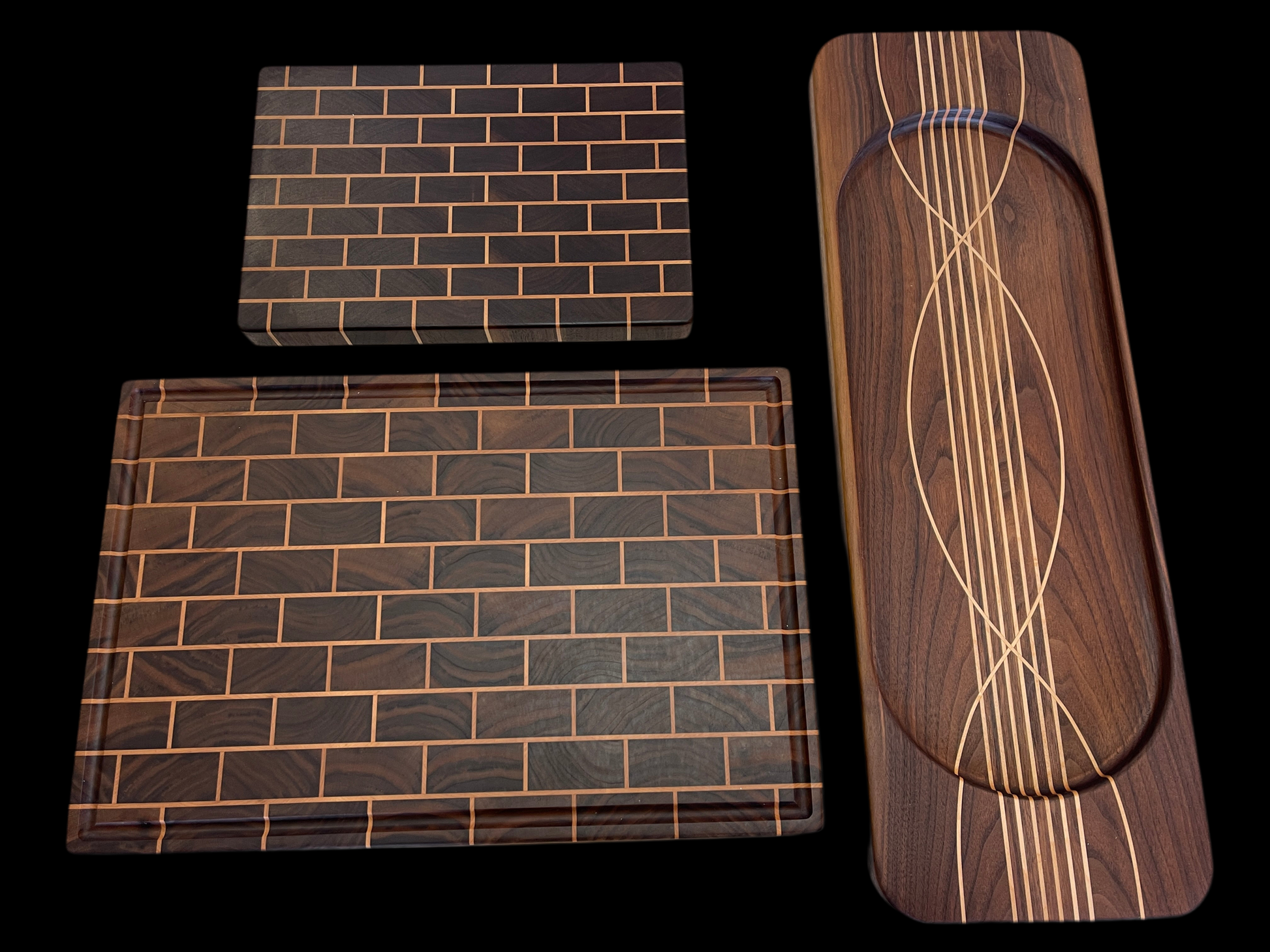 The Ultimate Luxury Kitchen collection for preparation and presentation . handmade from premium timbers walnut and maple. Designed to uplift culinary experience and kitchen aesthetic.