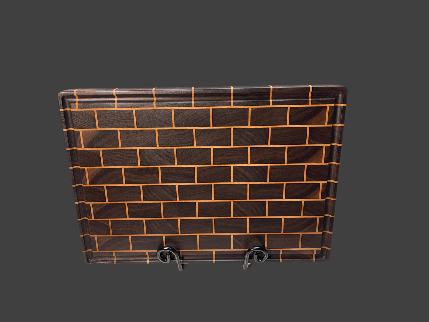 Handcrafted brick pattern end grain chopping board by Tuckrcraft, Made from premium hardwoods for luxury kitchens and home entertainng