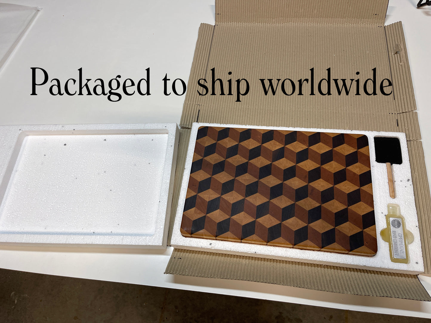 Packaging to ship around the world with complementary board conditioner and applicator